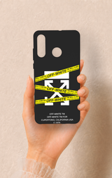 Huawei P30 Lite Uyumlu Off White Desenli Silikon Kılıf