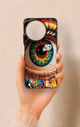 Realme 11 Uyumlu Renkli Göz Bebeği Desenli Silikon Kılıf