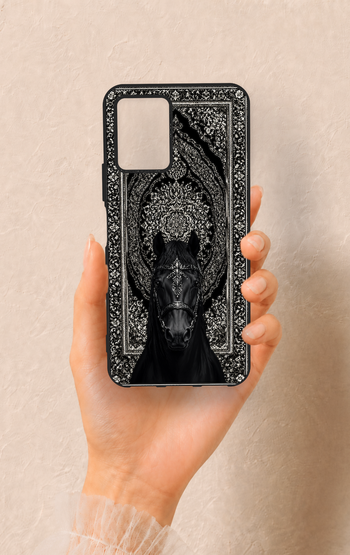 Vivo Y33S Uyumlu Etnik At Figürü Desenli Silikon Kılıf