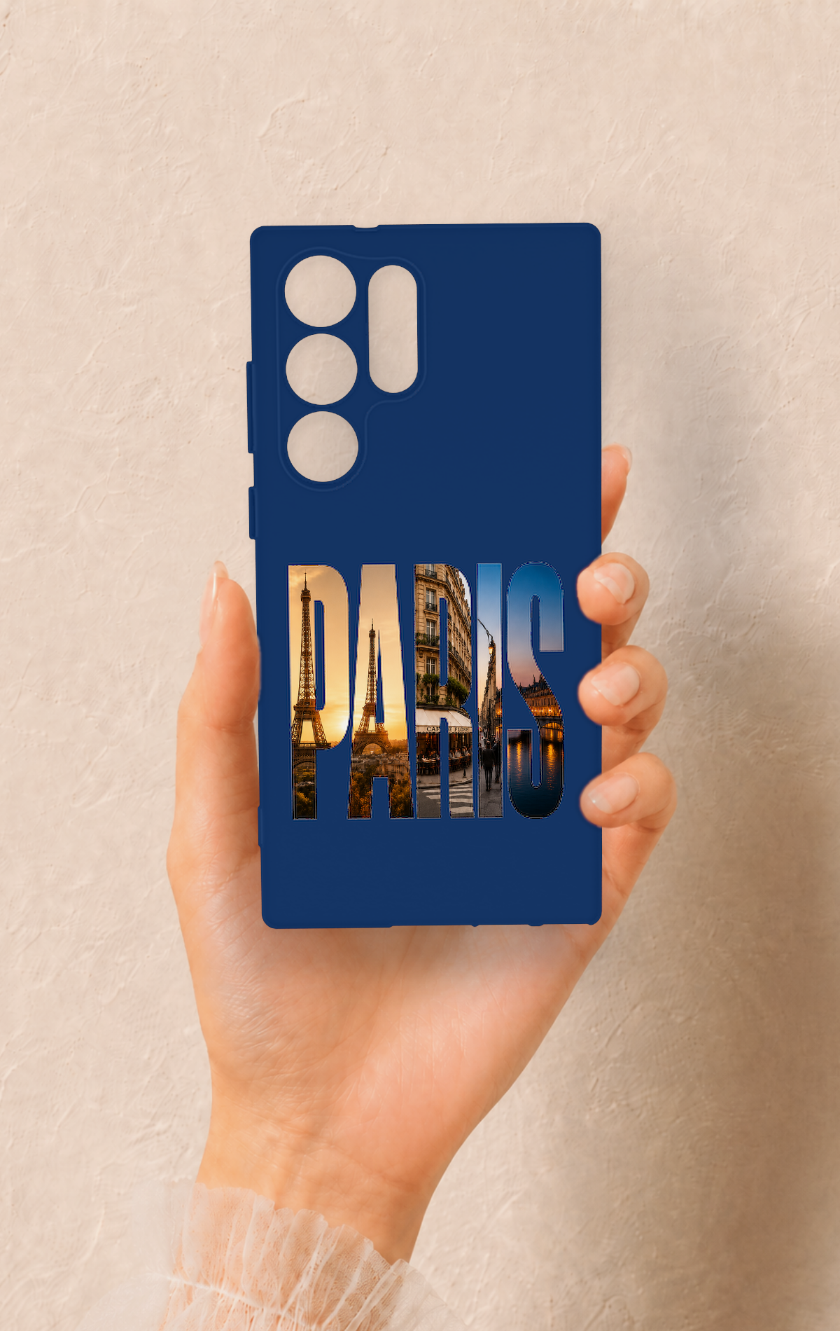 Samsung S23 Ultra Uyumlu Paris Desenli Silikon Kılıf