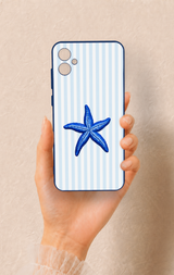 Samsung A05 Uyumlu Mavi Deniz Yıldızı Desenli Silikon Kılıf