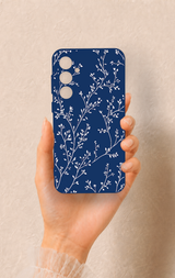 Samsung S23Fe Uyumlu İnce Yaprak Dalı Desenli Silikon Kılıf