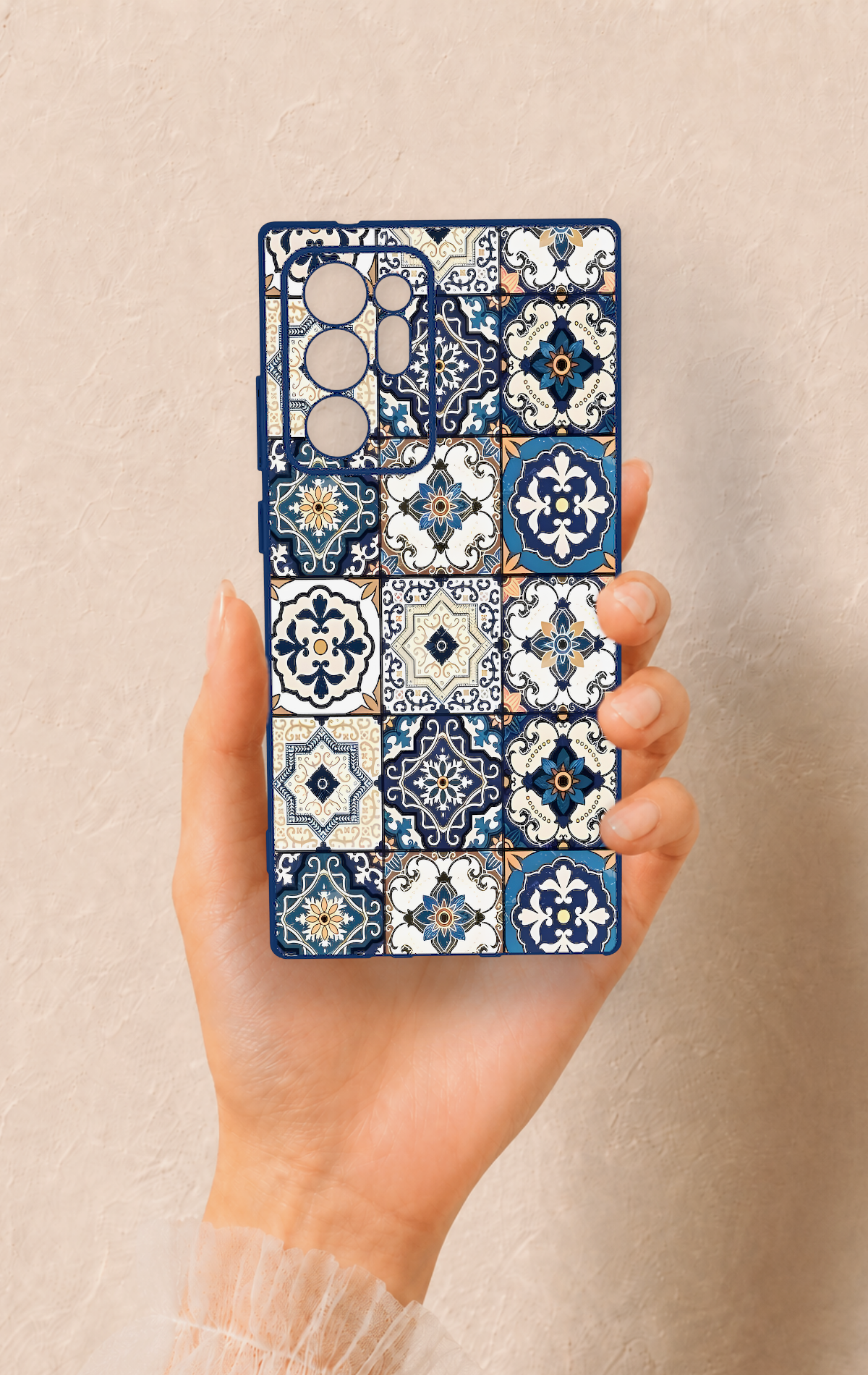 Samsung Note 20 Ultra Uyumlu Mozaik Çini Desenli Silikon Kılıf