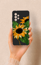 Samsung A52 Uyumlu Ay Çiçeği Desenli Silikon Kılıf