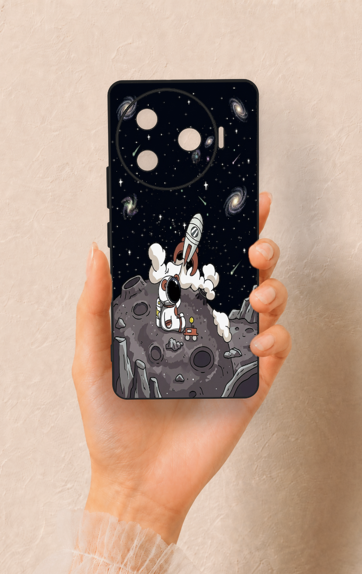 Tecno Camon 30 Pro 5G Uyumlu Uzay Astronot Desenli Silikon Kılıf