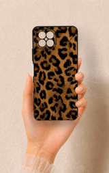 Omix X600 Uyumlu Koyu Leopar Deri Desenli Silikon Kılıf