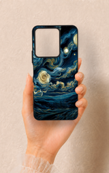 Vivo Y35 Uyumlu Yıldızlı Gece Desenli Silikon Kılıf