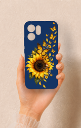 Oppo Reno 14F Uyumlu Ayçiçeği Desenli Silikon Kılıf
