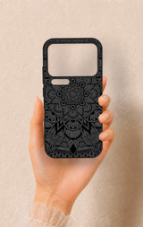 Xiaomi Mi 17 Pro 5G Uyumlu Siyah Beyaz Mandala Desenli Silikon Kılıf