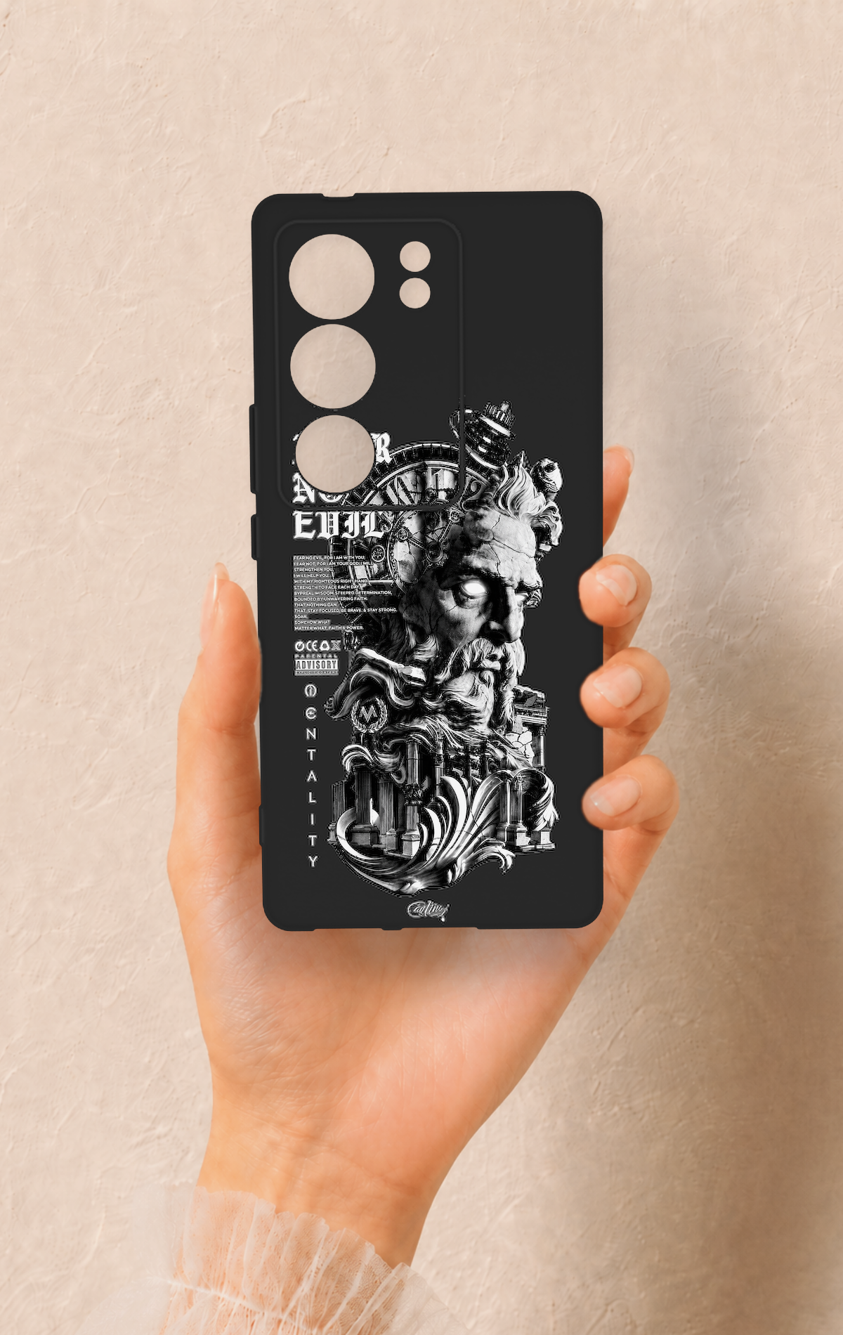 Vivo V29 Uyumlu Fear No Evil Desenli Silikon Kılıf