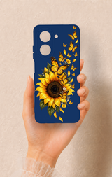 Redmi A5 Uyumlu Ayçiçeği Desenli Silikon Kılıf