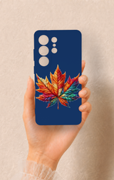 Samsung S26 Ultra Uyumlu Renkli Yaprak Desenli Silikon Kılıf