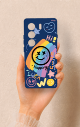 Tecno Camon 40 4G Uyumlu Happing Smile Desenli Silikon Kılıf