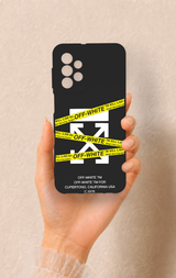 Samsung A23 Uyumlu Off White Desenli Silikon Kılıf