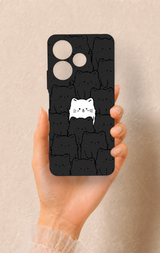 Redmi 13 4G Uyumlu Many Cats Desenli Silikon Kılıf
