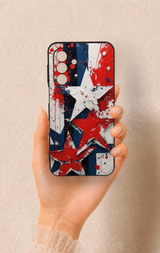 Samsung A17 Uyumlu Star Flag Desenli Silikon Kılıf