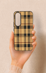 Vivo V70 FE 5G Uyumlu Burberry Ekose Desenli Silikon Kılıf