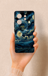 İnfinix Zero 30 Uyumlu Yıldızlı Gece Desenli Silikon Kılıf