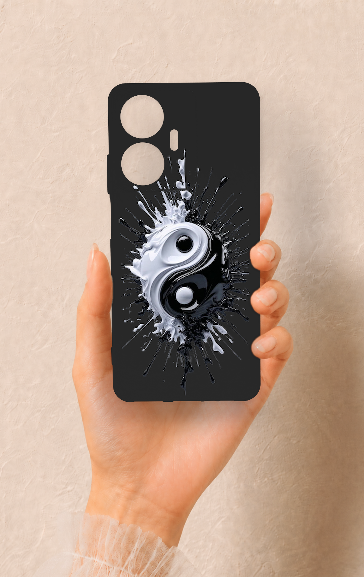 Realme C55 Uyumlu İyi ve Kötü Desenli Silikon Kılıf