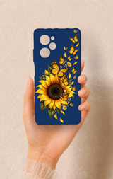 Poco X5 Pro Uyumlu Ayçiçeği Desenli Silikon Kılıf