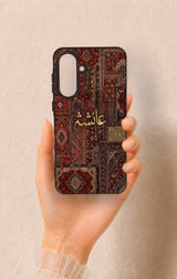 Samsung A56 Uyumlu Vintage Halı Desenli Silikon Kılıf