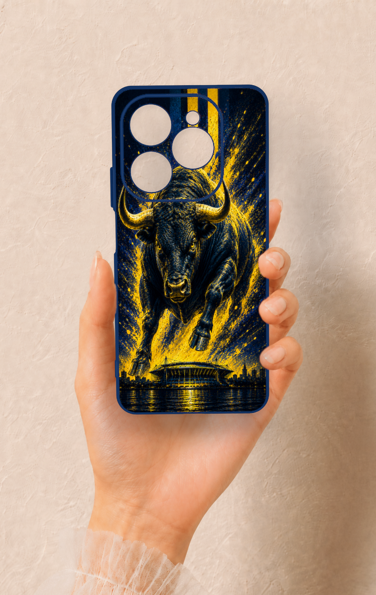 Tecno Spark 20 Pro Uyumlu Kadiköy Boğası Desenli Silikon Kılıf