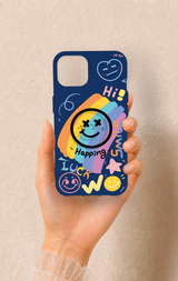 iPhone 14 Uyumlu Happing Smile Desenli Silikon Kılıf