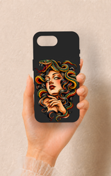 iPhone 16E Uyumlu Medusa Desenli Silikon Kılıf
