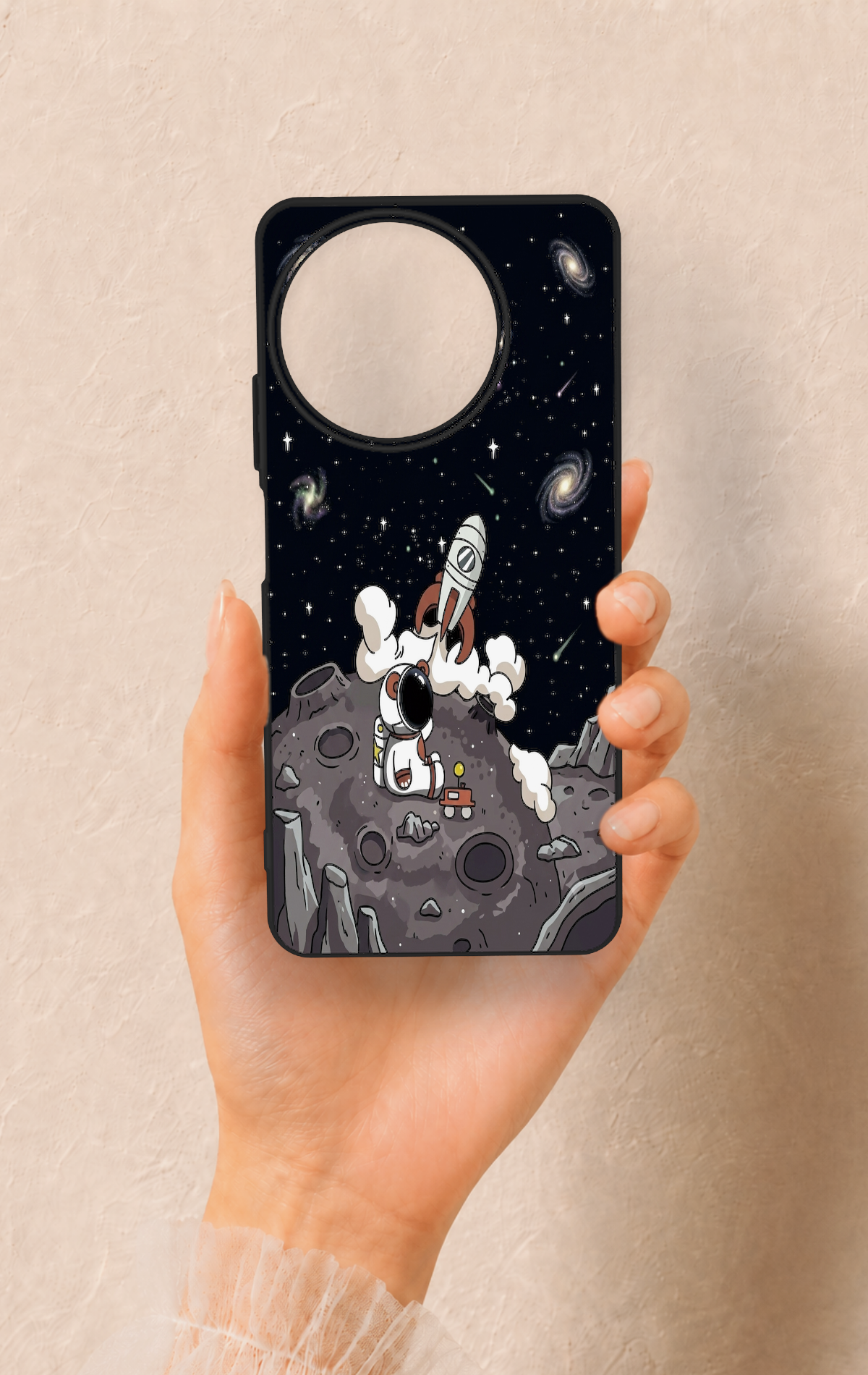 Realme 11 Uyumlu Uzay Astronot Desenli Silikon Kılıf