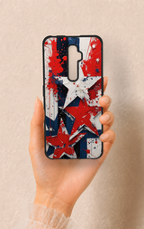 Oppo Reno 2Z Uyumlu Star Flag Desenli Silikon Kılıf