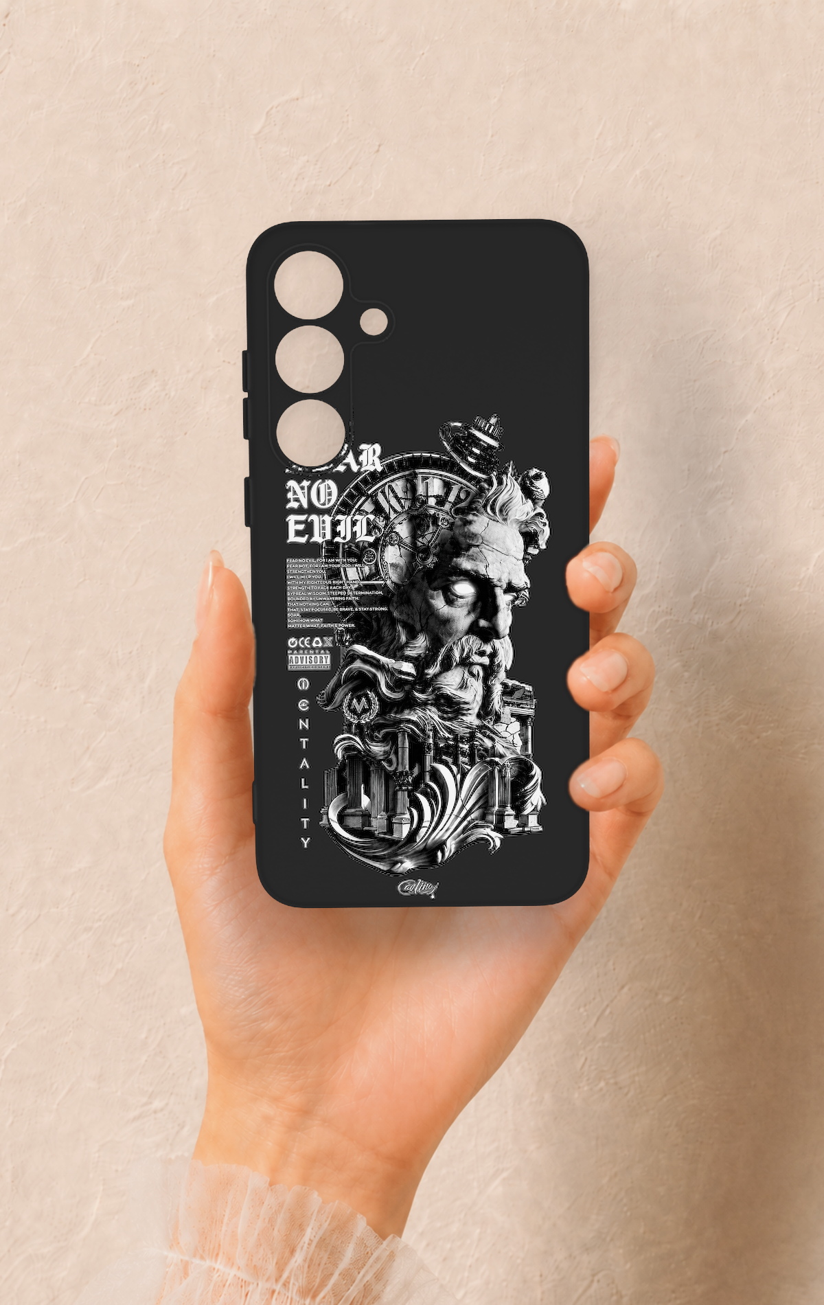 Samsung S25 Plus Uyumlu Fear No Evil Desenli Silikon Kılıf