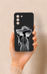 Samsung-S21FE Uyumlu Lady Desenli Silikon Kılıf