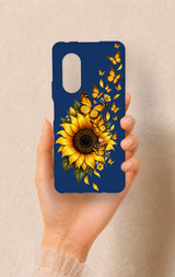 Huawei Nova 9Se Uyumlu Ayçiçeği Desenli Silikon Kılıf