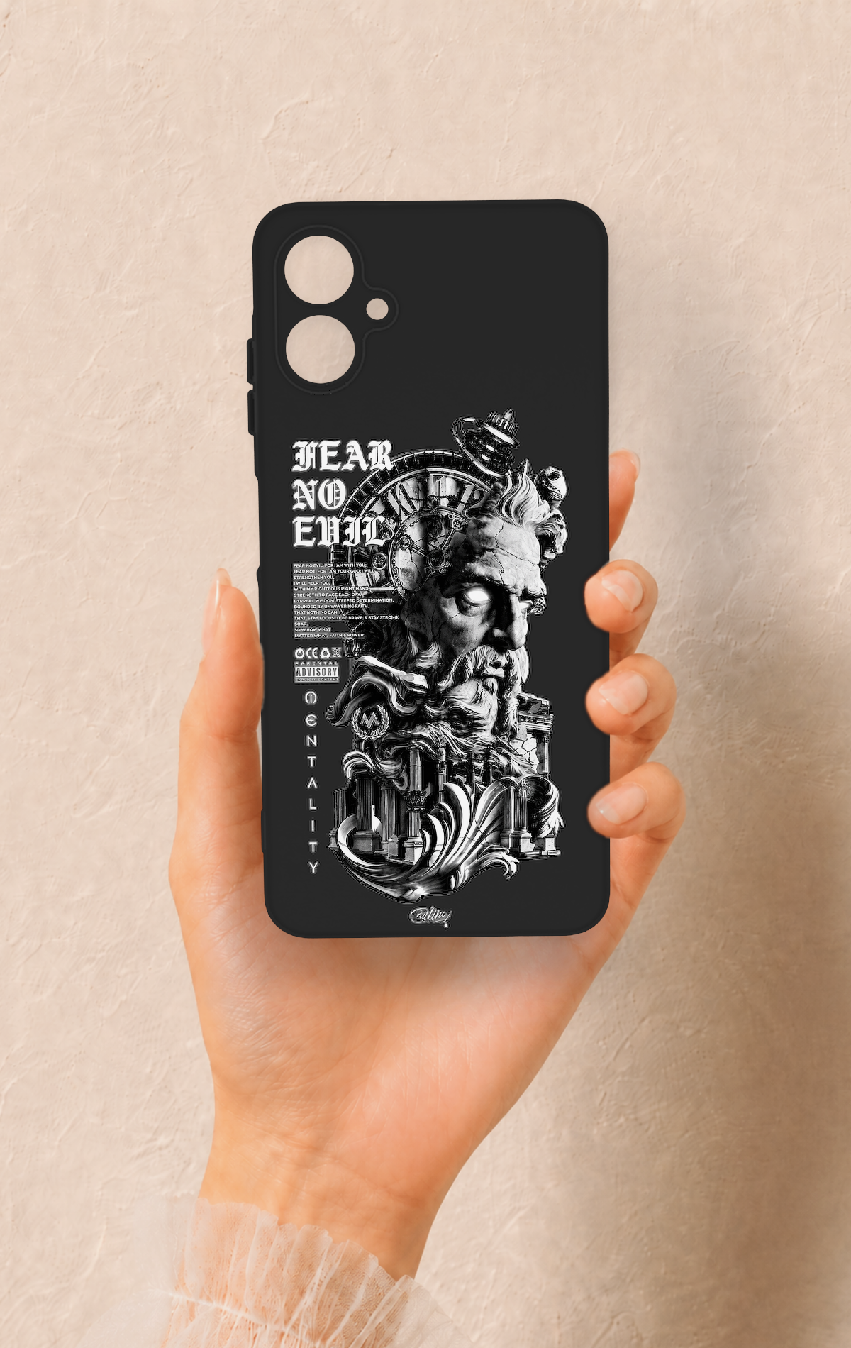 Samsung A06 Uyumlu Fear No Evil Desenli Silikon Kılıf
