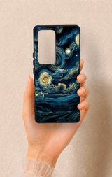 Vivo V30 Uyumlu Yıldızlı Gece Desenli Silikon Kılıf