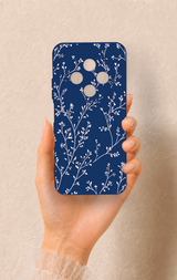 Tecno Spark 30C Uyumlu İnce Yaprak Dalı Desenli Silikon Kılıf