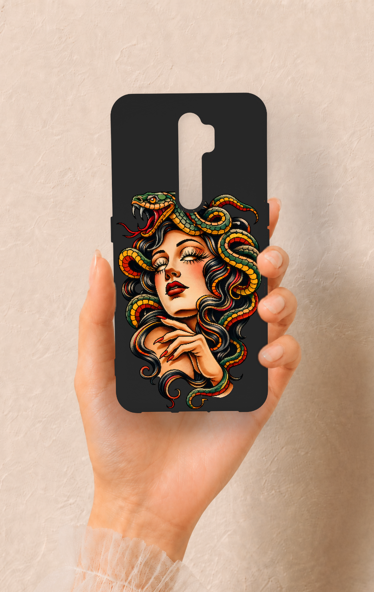 Oppo A9 2020 Uyumlu Medusa Desenli Silikon Kılıf