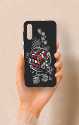 Samsung A50 Uyumlu Rubik Küb Desenli Silikon Kılıf