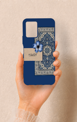 Vivo Y21 Uyumlu Mavi Etnik Halı Desenli Silikon Kılıf