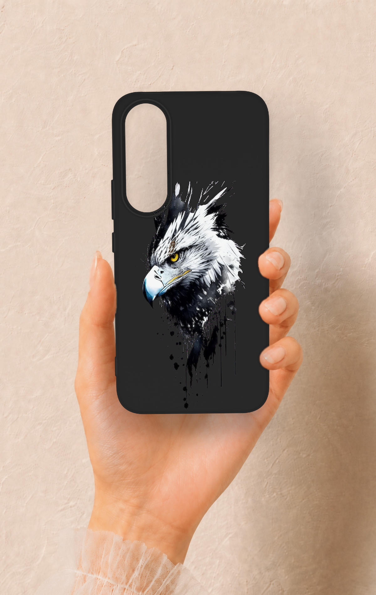 Vivo V70 FE 5G Uyumlu Bald Eagle Desenli Silikon Kılıf