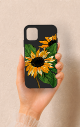 iPhone 11 Uyumlu Ay Çiçeği Desenli Silikon Kılıf