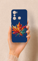 İnfinix Hot 20i Uyumlu Renkli Yaprak Desenli Silikon Kılıf