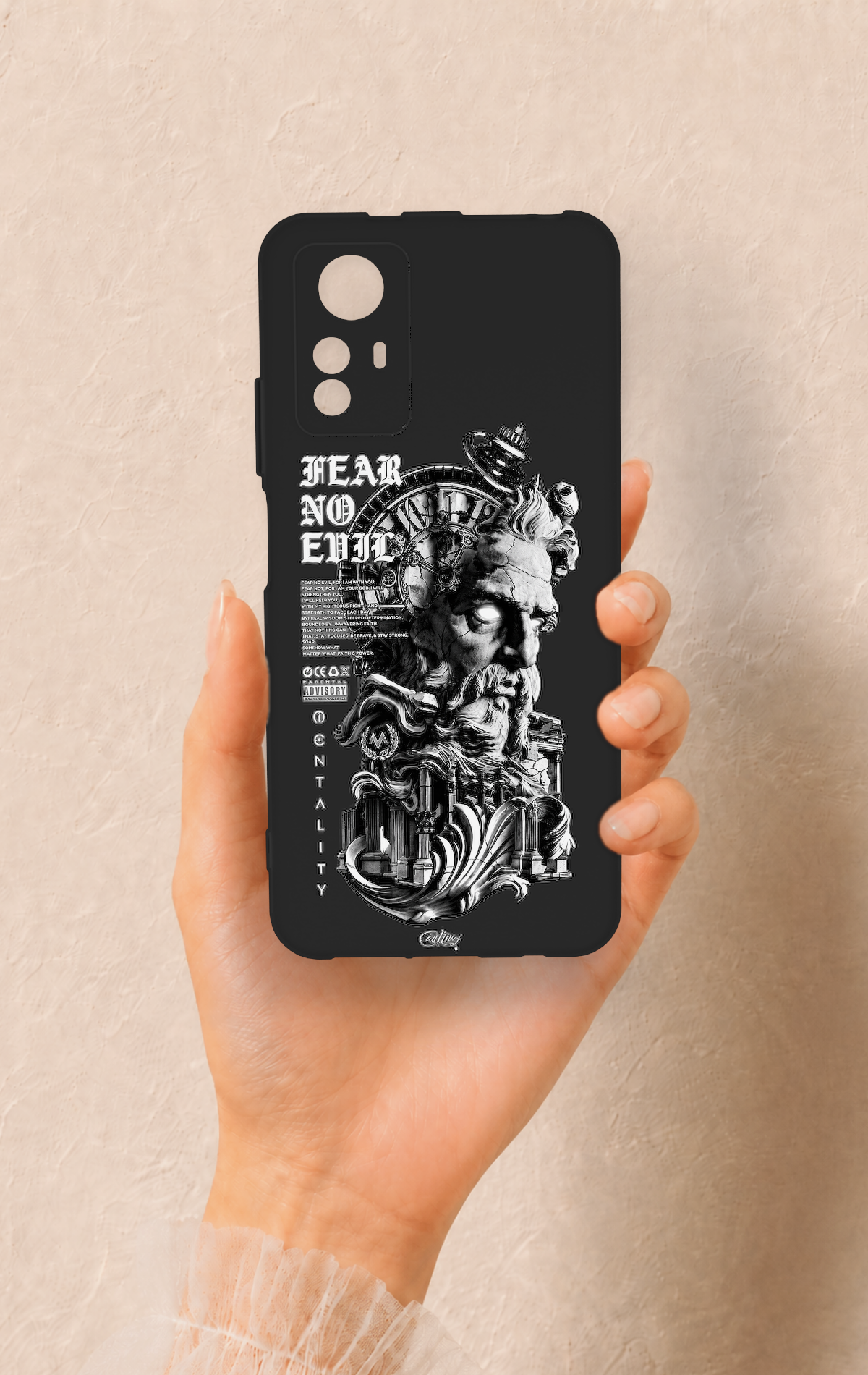 Redmi Note 12S Uyumlu Fear No Evil Desenli Silikon Kılıf