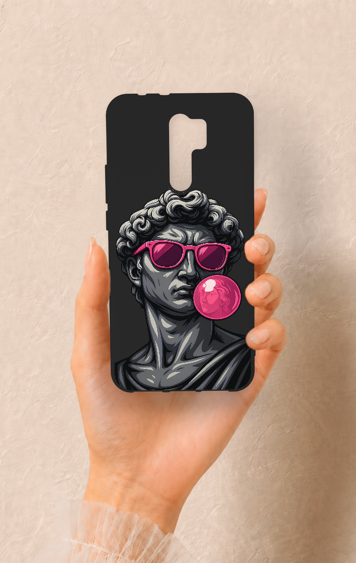 Redmi 9 Uyumlu Pop David Desenli Silikon Kılıf