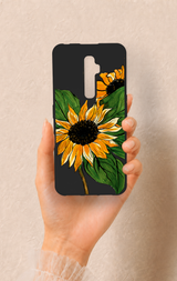 Oppo Reno 2Z Uyumlu Ay Çiçeği Desenli Silikon Kılıf