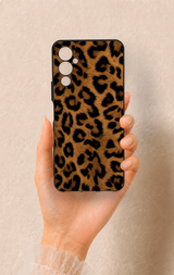 Tecno Pova Neo 4 Uyumlu Koyu Leopar Deri Desenli Silikon Kılıf