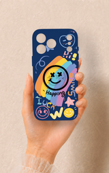 iPhone 17 Pro Max Uyumlu Happing Smile Desenli Silikon Kılıf