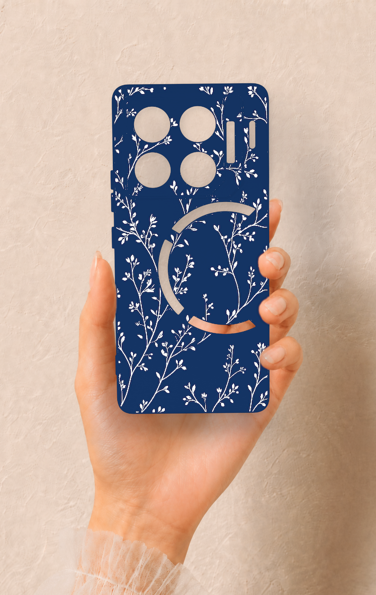 İnfinix Gt 20 Pro Uyumlu İnce Yaprak Dalı Desenli Silikon Kılıf