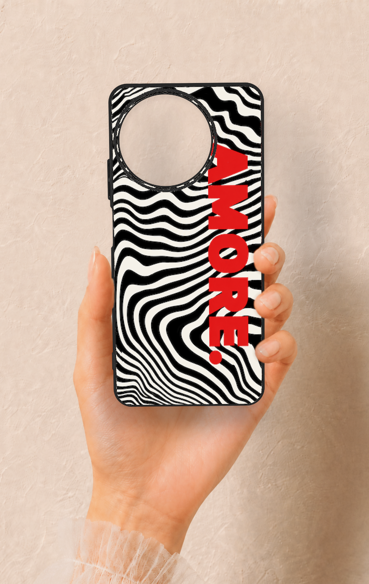 Realme 11 Uyumlu Zebra Amore Desenli Silikon Kılıf