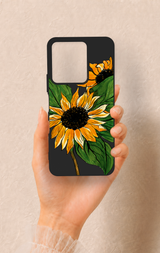 Vivo Y35 Uyumlu Ay Çiçeği Desenli Silikon Kılıf